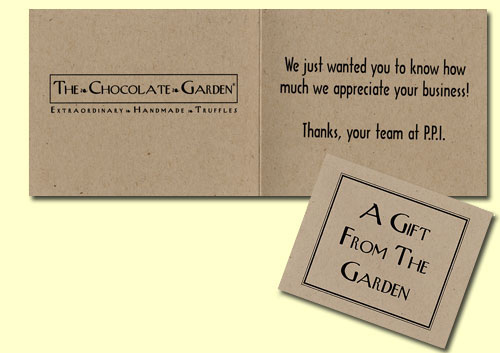 Thank you card with gift
