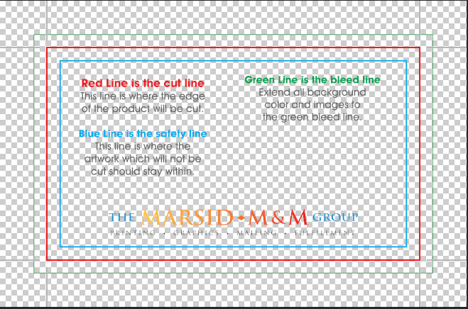 Business Card Design Template with Guides | MMPrint.com