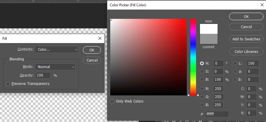 Photoshop Color Picker Fill Shape | MMPrint.com