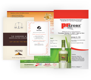 one to full color custom invitations for weddings and events