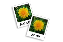 High and Low Resolution Images for Printing
