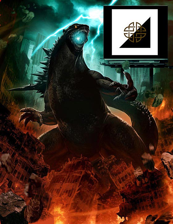 Godzilla Augmented Reality Poster